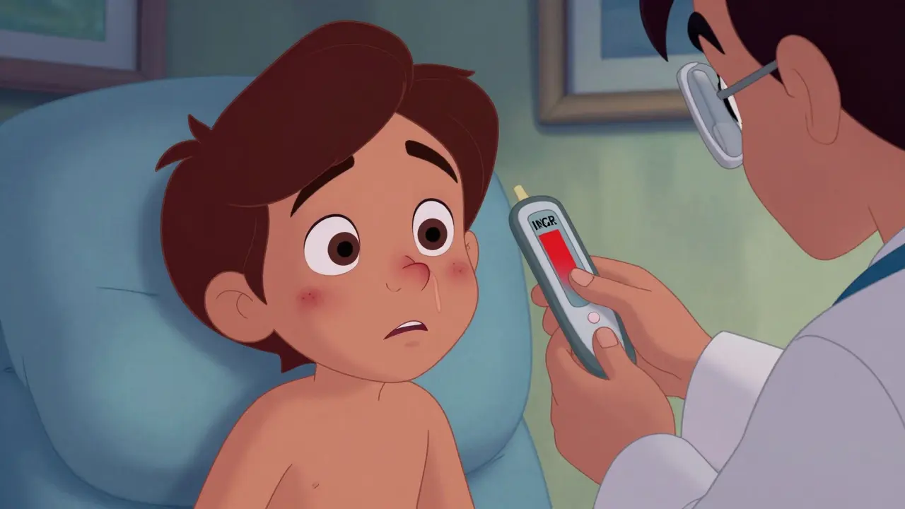 Patient with bruising and nosebleed, concerned about bleeding risk