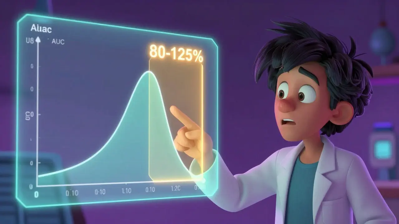 Scientist viewing a holographic graph of drug absorption rates