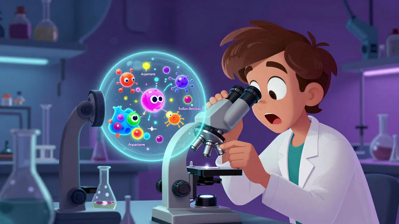 Scientist discovering active effects of inactive ingredients